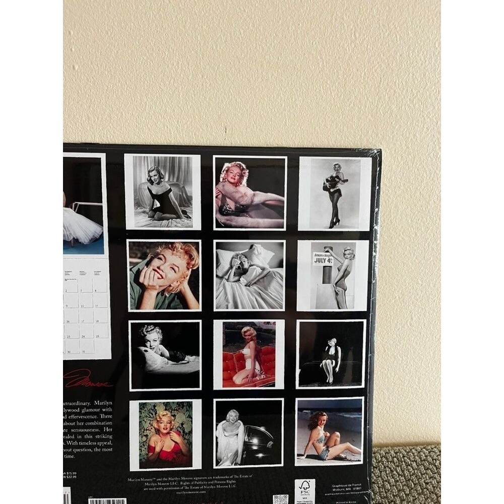 Graphique 2025 Marilyn Monroe Wall Calendar | 12” x 12" - Set of 3 New & Sealed - Picture 2 of 3